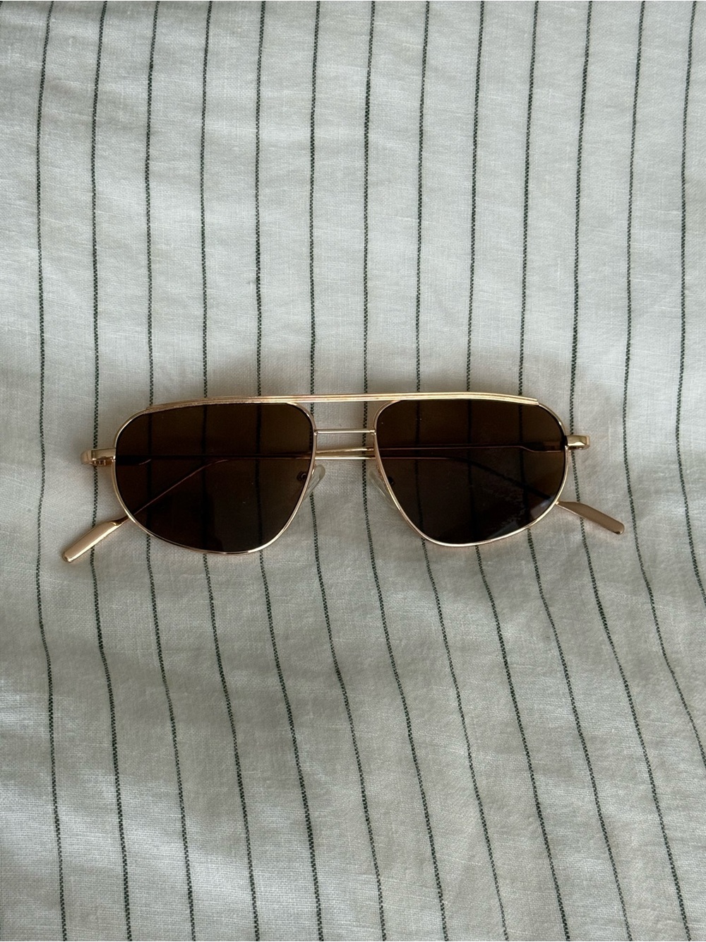 Gold Frame Brown Lens Womens Sunglasses